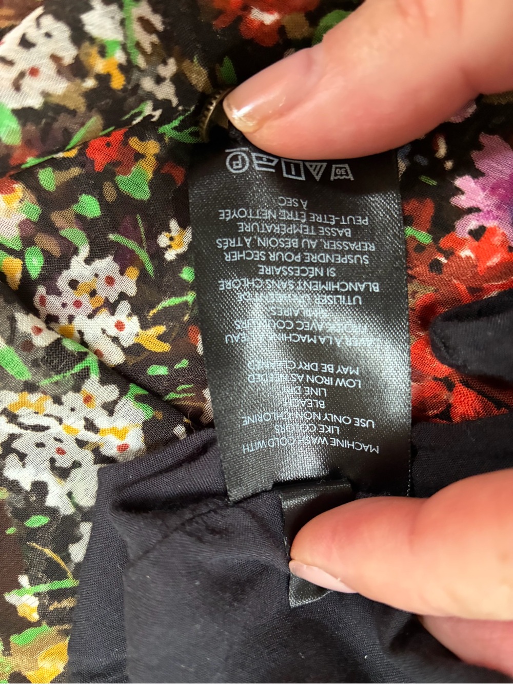 Maeve Anthropologie Floral Tiered Dress Size L Black Multicolor - Picture 5 of 7